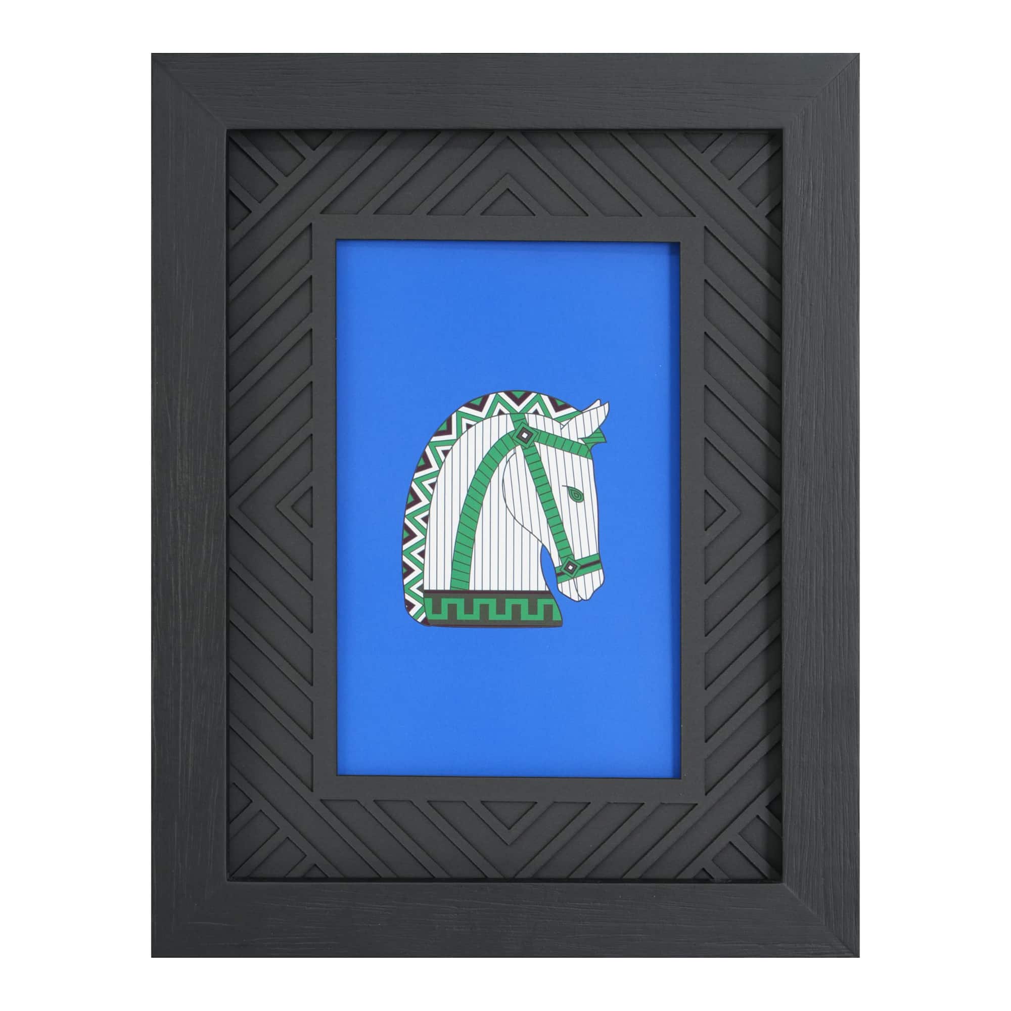 Jonathan Adler x Michaels 4" x 6" Black Geometric Stripes Matted Wood Tabletop Frame